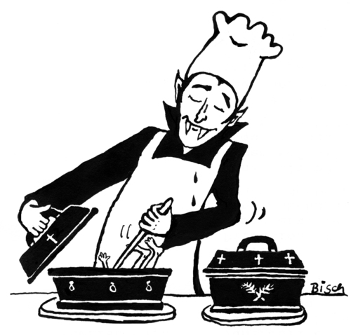 Vampir beim Kochen Vampir beim Kochen