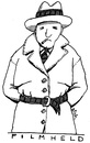 Cartoon: Filmheld (small) by BiSch tagged trenchcoat film cinema held hero actor filmheld