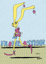 Cartoon: Osterschmuck (small) by BiSch tagged ostern ohrring hase bunny osterschmuck