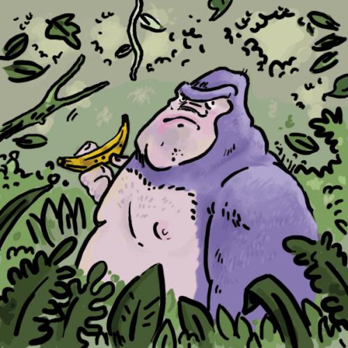Cartoon: Don Gorillione (medium) by Grabowski84 tagged gorilla,banana