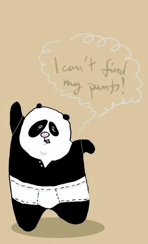Cartoon: Panda Pants (medium) by Grabowski84 tagged underpants,unnerbüx,panda,schwarz,weiß,animal