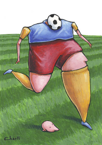 Cartoon: Fan (medium) by charli tagged soccer,futbol,football