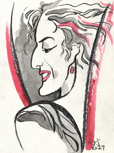 Cartoon: Agne Pakarkliene (medium) by Kestutis tagged flamenco,dancer,kestutis,lithuania