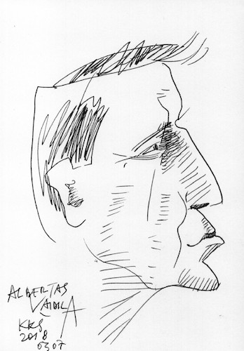 Cartoon: Albertas Vaidila (medium) by Kestutis tagged sketch,kestutis,lithuania