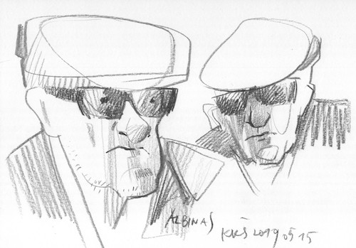 Cartoon: Albinas Purys (medium) by Kestutis tagged sketch,kestutis,lithuania,art,kunst