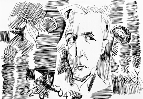 Cartoon: Alexander Nevzorov (medium) by Kestutis tagged sketch,war,ukraine,russia,russland,krieg,kestutis,lithuania