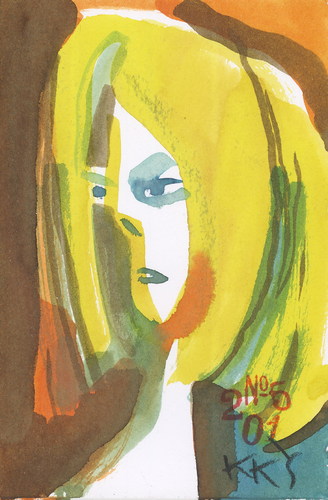 Cartoon: Amanda Lear (medium) by Kestutis tagged amanda,lear,postcard,liner,kestutis,lithuania