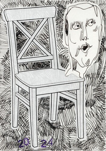 Cartoon: Anthropomorphy (medium) by Kestutis tagged anthropomorphy,face,image,set,chair,object,thing,human,person,kestutis,lithuania