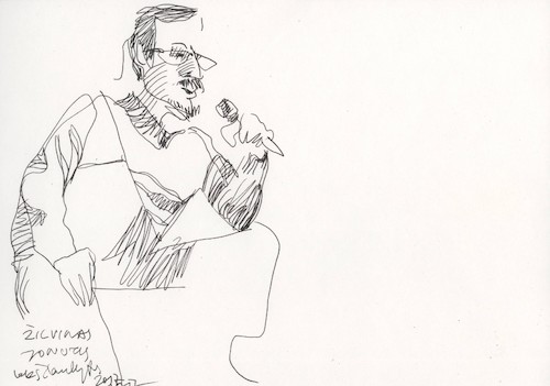 Cartoon: Artist Zilvinas Jonutis (medium) by Kestutis tagged sketch,art,kunst,kestutis,lithuania