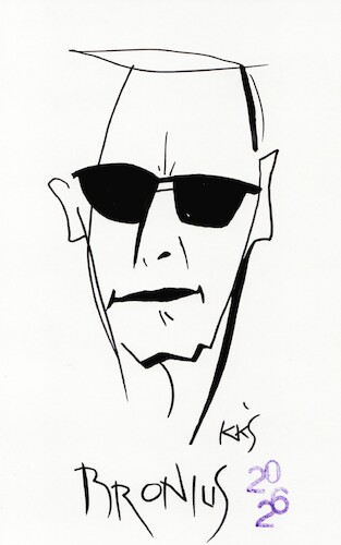 Cartoon: Bronius Cekanauskas (medium) by Kestutis tagged caricature,sports,journalist,sketch,kestutis,lithuania