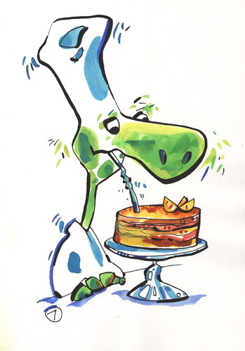 Cartoon: CAKE WITH RUM (medium) by Kestutis tagged adventure,siaulytis,kestutis,rum,cake,turtle,chef,food,pirate,strip
