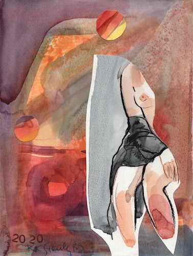 Cartoon: Calm dreams (medium) by Kestutis tagged dreams,dada,watercolor,kestutis,lithuania