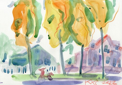 Cartoon: City linden blooms (medium) by Kestutis tagged city,linde,vilnius,botany,kestutis,lithuania