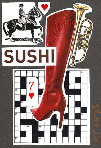 Cartoon: Crossword (medium) by Kestutis tagged crossword,postcard,man,woman,kestutis,lithuania,collage