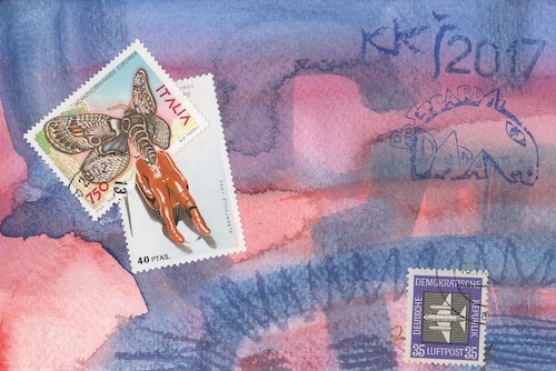 Cartoon: DADA Sport. Winter butterfly (medium) by Kestutis tagged winter,butterfly,dada,postcard,mail,art,kestutis,lithuania