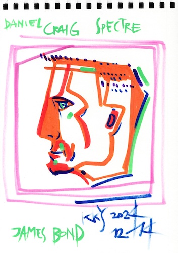 Cartoon: Daniel Craig and James Bond (medium) by Kestutis tagged craig,james,bond,movie,actor,kestutis,lithuania,sketch