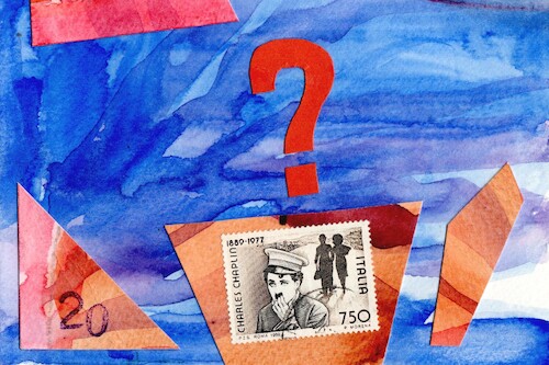 Cartoon: Dilemma (medium) by Kestutis tagged dilemma,charlie,chaplin,man,woman,comic,strip,dada,postcard,art,kunst,kestutis,lithuania