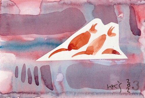Cartoon: Emotion 1 (medium) by Kestutis tagged animal,emotion,postcard,dada,kestutis,lithuania