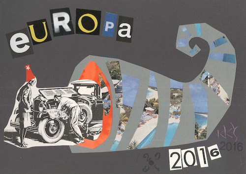 Cartoon: EUROPA 2016 (medium) by Kestutis tagged england,france,germany,italy,spain,kestutis,lithuania,greece,europa,2016,eu,economy,migration