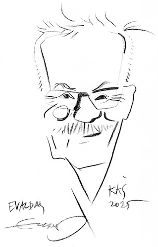 Cartoon: Evaldas Vegele (medium) by Kestutis tagged sketch,kestutis,lithuania