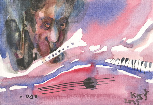 Cartoon: Folk Blues Festival 3 (medium) by Kestutis tagged folk,blues,festival,dada,postcard,kestutis,lithuania,music