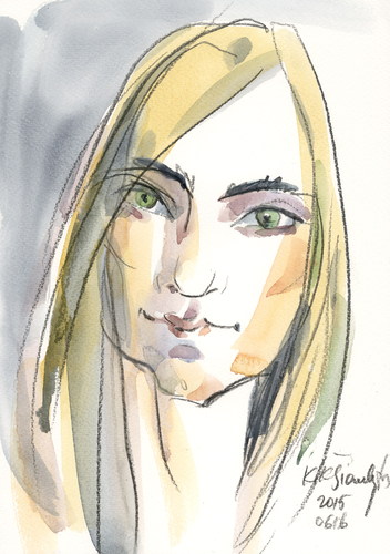 Cartoon: Indre (medium) by Kestutis tagged sketch,lithuania,kestutis,cartoon,portrait
