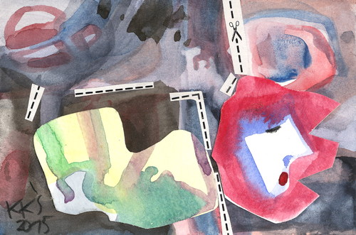 Cartoon: Interrupted dream (medium) by Kestutis tagged dada,postcard,kestutis,lithuania,dream