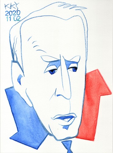 Cartoon: Joe Bidens Nightmare (medium) by Kestutis tagged joe,biden,nightmare,usa,kestutis,lithuania,red,blue,donald,trump,ass,elephant,elections,democrats,republicans