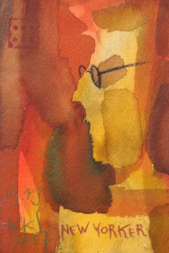 Cartoon: John Lennon in New York (medium) by Kestutis tagged lennon,new,york,kestutis,lithuania,dada,postcard