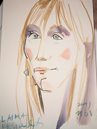 Cartoon: Laima Rekeviciene (medium) by Kestutis tagged sketch,portrait,kestutis,lithuania