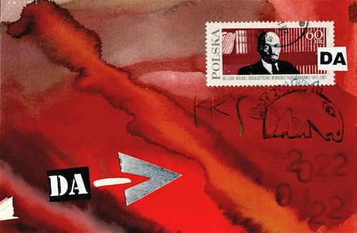 Cartoon: LENIN AND DADAISM 2 (medium) by Kestutis tagged dada,postcard,art,kunst,switzerland,zurich,lenin,kestutis,lithuania,russia