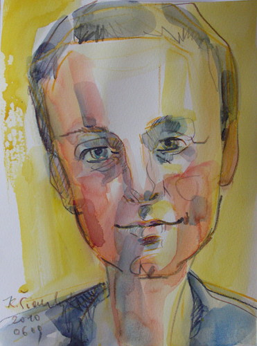 Cartoon: Lina (medium) by Kestutis tagged portrait,watercolor,sketch,kestutis,lithuania