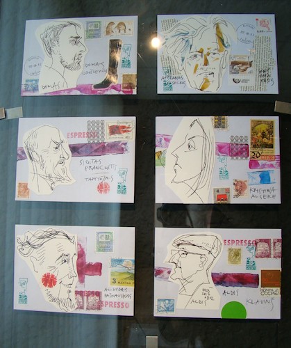 Cartoon: Mail art with sketch (medium) by Kestutis tagged mail,art,kestutis,lithuania,sketch