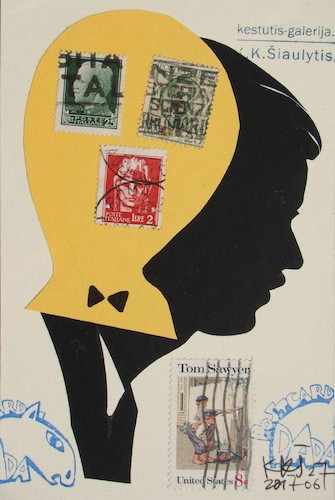 Cartoon: My DADA collection 2 (medium) by Kestutis tagged dada,collection,postcard,mail,art,kunst,kestutis,lithuania,postage,stamp