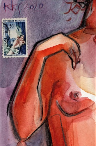 Cartoon: Outside the window (medium) by Kestutis tagged window,postcard,art,kunst,kestutis,lithuania,sketch