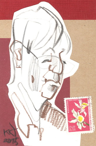 Cartoon: Painter cartoonist Vytas Satas (medium) by Kestutis tagged dada,postcard,sketch,art,kunst,kestutis,lithuania