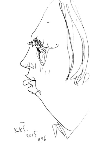 Cartoon: Painter Raimondas Savickas (medium) by Kestutis tagged sketch,painter,art,kestutis,lithuania