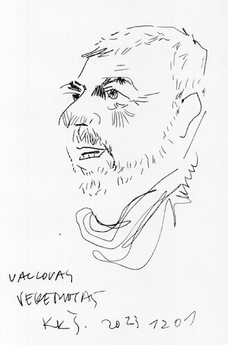 Cartoon: Painter Vaclovas Vekeriotas (medium) by Kestutis tagged painter,art,kunst,sketch,kestutis,lithuania