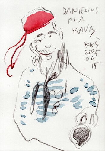 Cartoon: Painters Posers and Pencils 5 (medium) by Kestutis tagged sketch,painter,art,kunst,model,kestutis,lithuania