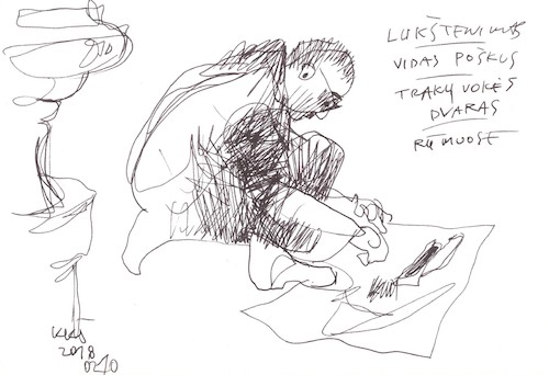 Cartoon: Performance (medium) by Kestutis tagged performance,art,kunst,sketch,kestutis,lithuania