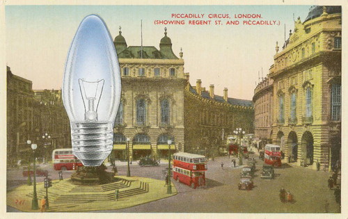 Cartoon: PICCADILLY CIRKUS (medium) by Kestutis tagged dada,dadaism,art,kunst,postcard,london,post,kestutis,lithuania,uk