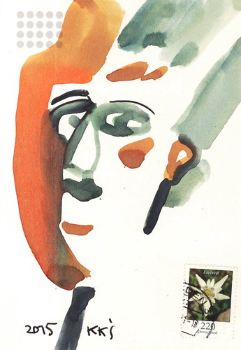 Cartoon: poet (medium) by Kestutis tagged poet,portrait,dada,postcard,art,kunst,kestutis,lithuania