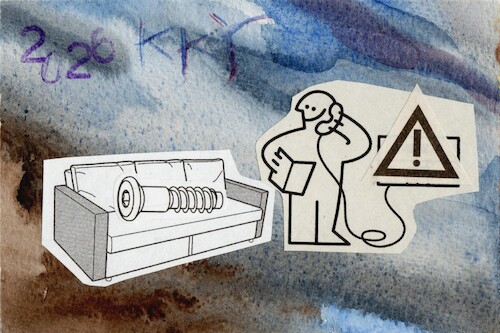 Cartoon: PROBLEM (medium) by Kestutis tagged problem,ikea,furniture,building,adventures,dada,postcard,collage,art,kunst,kestutis,lithuania