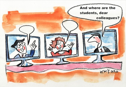 Problems of distance learning By Kestutis | Media & Culture Cartoon