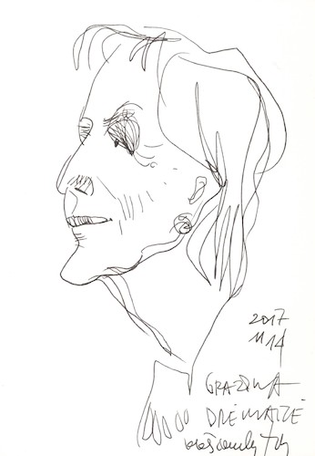Cartoon: Restorer Grazina Dremaite (medium) by Kestutis tagged sketch,kestutis,lithuania