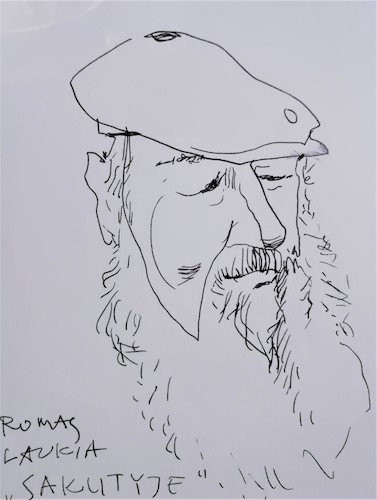 Cartoon: Romas Zmuidzinavicius (medium) by Kestutis tagged sketch,kestutis,lithuania