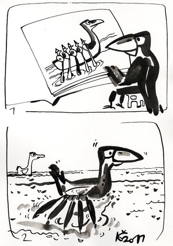 Cartoon: ROOK - SHIP (medium) by Kestutis tagged rook,nature,animals,birds,philosophy,ship,boat,adventures,happening