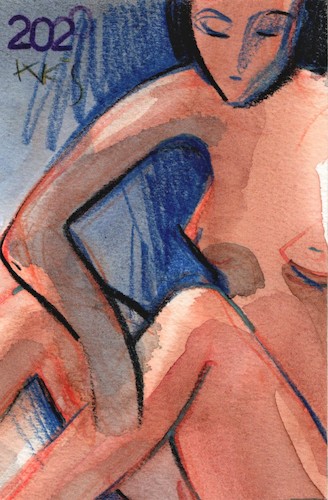 Cartoon: Sea shore 2 (medium) by Kestutis tagged sea,sketch,postcard,art,kunst,kestutis,lithuania