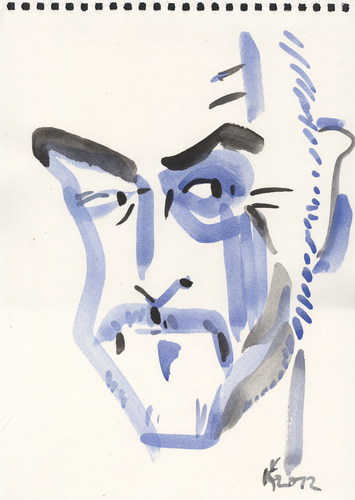 Cartoon: SEAN CONNERY (medium) by Kestutis tagged sketch,film,movie,sean,connery,caricature