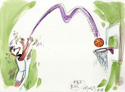 Cartoon: Signature shot of Montenegro (medium) by Kestutis tagged signature,basketball,world,cup,kestutis,lithuania,philipines,manila,montenegro,shot